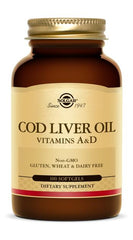 Solgar Cod Liver Oil Softgels with Vitamin A & D - 100 Capsules