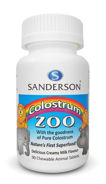 Sanderson Colostrum Zoo 90 Chewable Tablets children,issues,sanderson,Sanderson Children's Health,Sanderson kids