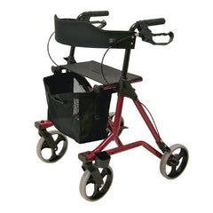 AML X-Fold Compact Rollator - Red heavy,issues,leg,leg support,walk,Walkers & Rollators,walking,walking aid,walking support