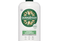DermaVeen Oatmeal Shampoo for Sensitive Scalps 250 ml bottle, dermatologically tested, pH balanced, paraben and fragrance free.