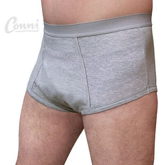 Conni Mens Oscar Absorbent Waterproof Reusable Underwear Four Layer Protection for Light Incontinence