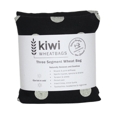 Kiwi Wheat Bag Classic Range Naturally Relieves Muscle Stiffness and Period Pain Three Segment Wheat Bag 48x14cm