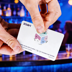 2San Safe Sip+™ Drink Test Sticker in use