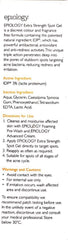 EPIOLOGY Extra Strength Anti-Acne Spot Gel detailed usage instructions and ingredients list for effective acne treatment.