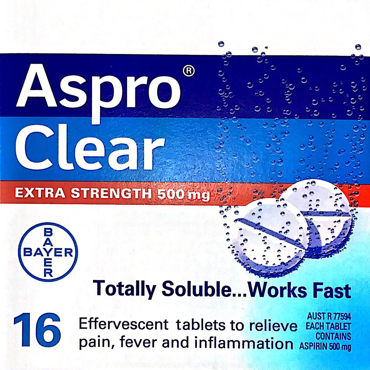 Aspro Clear Extra Strength Effervescent Tablets 16 - Fast Relief 500 mg 500 mg Tablets,Aspro Clear,Effervescent Pain Relief,Extra Strength Tablets,optimized