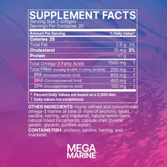 Microbiome Labs Mega Marine Gut-Specific Fish Oil Dietary Supplement 60 Softgels Supports Gut Health and Immune Function