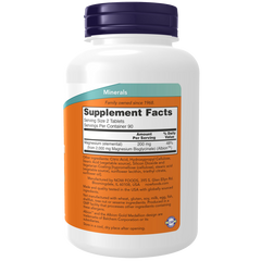 NOW Magnesium Glycinate 180 Tablets - Nervous System Support Critical for enzyme function,energy,google,issues,nerve support,sleep,Supports bone mineralization,Supports Cardiovascular health,Supports energy production,Supports Glucose metabolism,Supports
