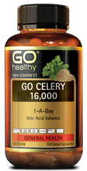 Go Healthy Celery 16,000 mg 120 Capsules 000 mg,celery,giut,go healthy,Go Healthy Celery 16,gout,health,issues,new zealand,uric acid