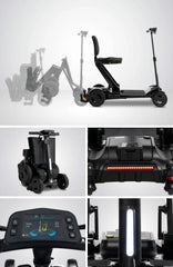 Pride GoGo Carbon Fibre Scooter Ultra Portable Folding Mobility Scooter for Easy Travel