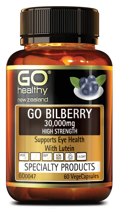 Go Healthy Go Bilberry 30,000mg 60 Capsules 000mg,eye,eye health,general health,GO BILBERRY,go healthy,Go Healthy Go Bilberry 30,health,high strength,issues,specialty products
