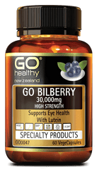 Go Healthy Go Bilberry 30,000mg 60 Capsules 000mg,eye,eye health,general health,GO BILBERRY,go healthy,Go Healthy Go Bilberry 30,health,high strength,issues,specialty products