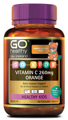Go Healthy Kids Vitamin C 260mg Orange 60 tablets general health,go healthy,issues,kids,new zealand,vitamin c,vitamin c tablets