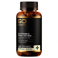 Go Healthy Go Vitamin E 500IU + COQ10 Antioxidant Support SoftGels 130