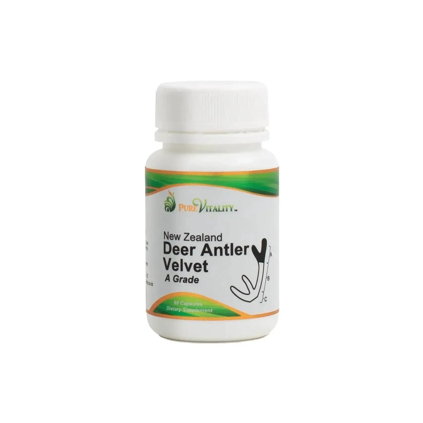 Pure Vitality Velvet Grade A 60 x 250mg Capsules anti-aging,deer velvet,issues,pure vitality,pure vitality beauty,pure vitality supplements,pure vitality vitamins