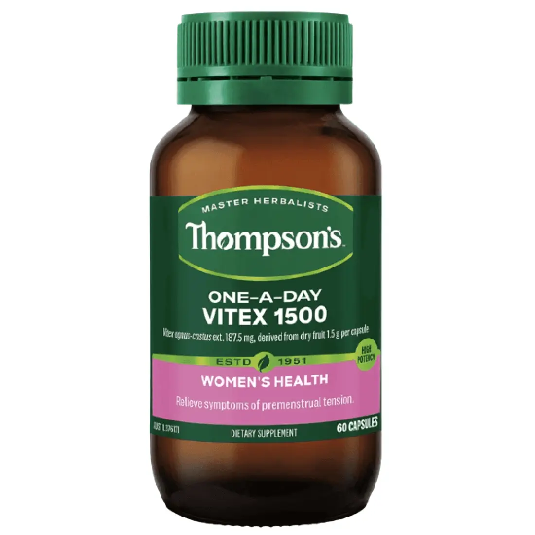 Thompsons One-A-Day Vitex 1000mg Capsules 60's issues