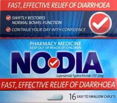 Nodia for diarrhoea 2 mg 16 Caplets diarrhoea,issues