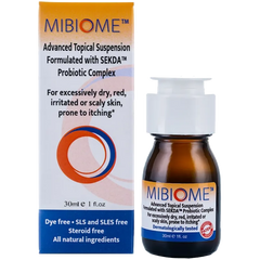 MiBiome 30ml – psoriasis, eczema, itch Dye free,eczema,Environmentally friendly,google,irritated skin,issues,itch,itchy,mibiome,Natural skin care,psoriasis,red skin,scaly skin,skin care,skin health,skincare,SLS and SLES free,Steroid free,support excessive