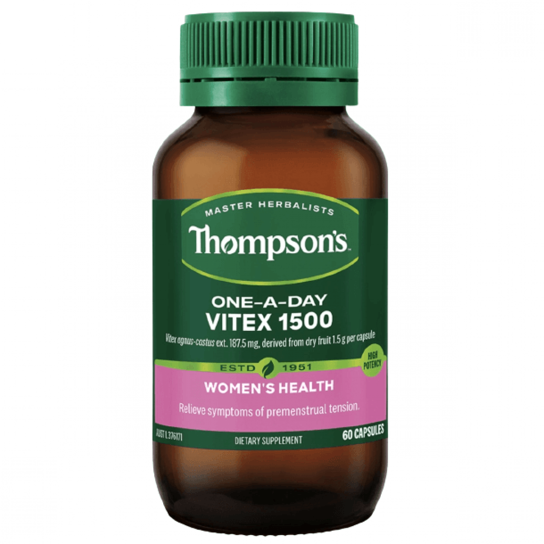 Thompsons One-A-Day Vitex 1000mg Capsules 60's - DominionRoadPharmacy