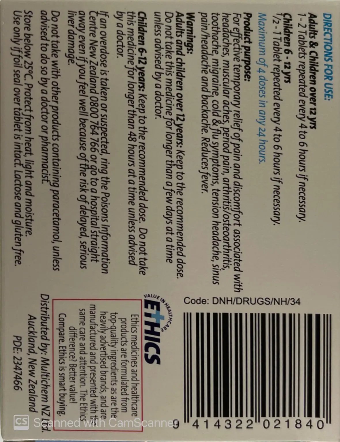 Ethics Paracetamol 500 mg 100 tablets cold,covid,drug free pain relief,fever,flu,instant pain relief,issues,pain,pain relief,Pain Relief insoles,paracetamol