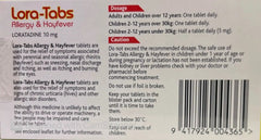Lora Tabs Allergy & Hayfever tablets anti histamine,issues,lora tabs,non drowsy anti histamine