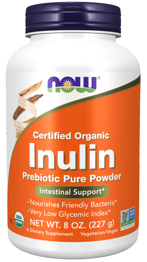 now Inulin Prebiotic Pure FOS Powder USDA Organic 227 gm Digestive probiotic,issues,Now,Now Products,Now suppl,Now supplements,Now Vitamins,prebiotic,probiotic,women probiotic