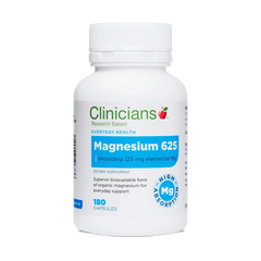 Clinicians Magnesium 625 180caps clinician,clinicians,issues,multivitamin,vitamin,vitamin b12,vitamin b3,vitamin d,vitamin d3,vitamin e,vitamins