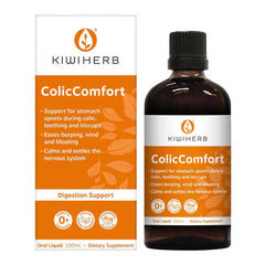Kiwiherb ColicComfort Calms the digestive tract,colic,Colic Comfort,ColicComfort,digestive tract,Eases bloating,Eases burping,Eases wind,hiccups,immature digestive system,issues,Kiwiherb ColicComfort,Soothes and settles an overactive nervous system,stomac