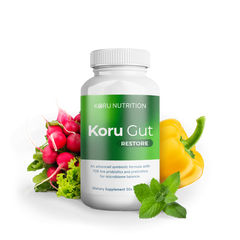 Koru Gut Restore 30 Capsules with key ingredients