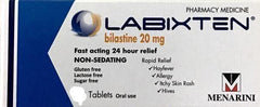 Labixten For Hayfever, Allergy, Itchy Skin - 20mg 60 Tablets Pharmacy Medicine