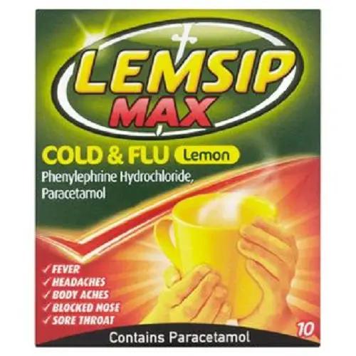 Lemsip Max Cold & Flu Hot Drink Lemon 10 Sachets for Fast Relief Cold and Flu,Cold Relief,Fast Relief,Flu Relief,Herbal Drink,Hot Drink,Lemon Sachets,Lemsip Max,optimized