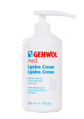 Gehwol Med Lipidro Cream for dry skin 500 ml, intensive care for dry and hard skin on the feet.