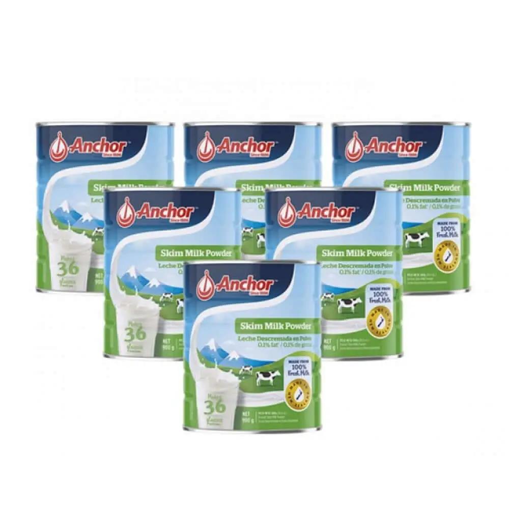 Anchor skim milk powder for adults canned 900g*6 adults canned milk powder,Anchor milk powder,Anchor skim milk,Anchor skim milk powder,Canned Milk Powder,Digestion Support Milk Powder,fresh milk,high in calcium,issues,milk powder,pasture grazed,skim milk