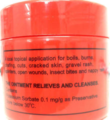 Lucas Papaw Ointment benefits - topical application for skin relief and healing, suitable for various skin irritations in a red container.