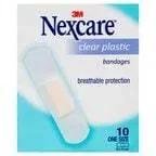 Nexcare Plastic Strips Clear 10 sachets bandages,issues,nexcare,plastic clear strips