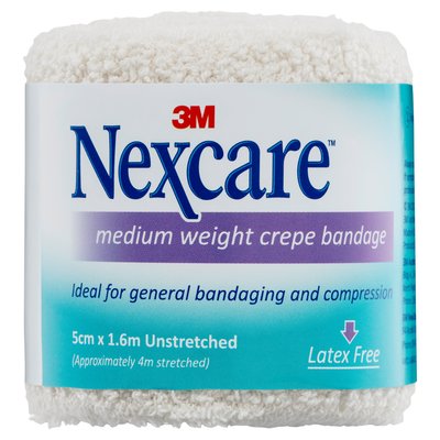Nexcare Medium Weight Crepe Bandage 5 cm x 1.6 m crepe bandage,issues,nexcare