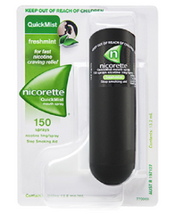 Nicorette Fresh Mint Spray 150 Sprays - Fast Relief from Cravings cravings relief,Fresh Mint Spray,Nicorette,nicotine spray,optimized
