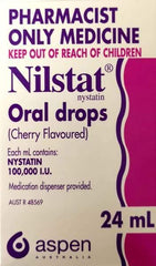 Nilstat Oral Drops (Cherry Flavoured) 24 mL -Pharmacist Only Medicine Antifungal Oral Drops,Cherry Flavored Medicine,Nilstat Oral Drops,optimized,Pharmacist Only Medicine