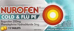 Nurofen PE cold and flu 12 tablets back neck shoulder pain,back pain,brufen,cold and flu,cramp pain,cramping pain,dental pain,foot pain,ibuprofen,issues,joint pain,knee pain,leg pain,menstrual pain,muscle pain,nurofen,pain,pain and fever,pain free,pain re