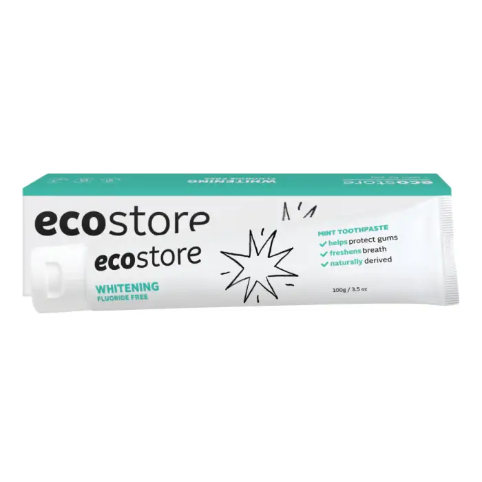 Ecostore Toothpaste Whitening with Fluoride 100g Whitening toothpaste Ecostore Toothpaste,Fluoride,gentle toothpaste,teeth,Teeth & Muscles,teeth whitening,Tooth Care,Tooth paste,toothpaste,whitening toothpaste,Whitening with Fluoride,XyliWhite Toothpaste