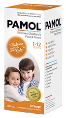 Pamol Orange flavour 200mL Qty restriction (1) applies Baby & Kids Care,child’s pain and fever,fever,Health Care,issues,orange flavour,Pain & Fever,pain and fever relief,pain and fever relief in children,pamol,Pamol Paracetamol,Pamol Strawberry,Relieves C