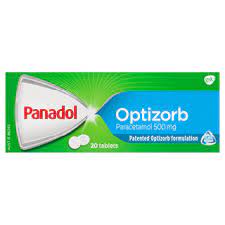 Panadol Optizorb Tablets 20 issues,optizorb,panadol