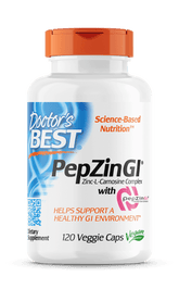 Doctor's Best PepZinGI Zinc-L-Carnosine Complex Supports Healthy GI Environment Dietary Supplement 120 Veggie Caps