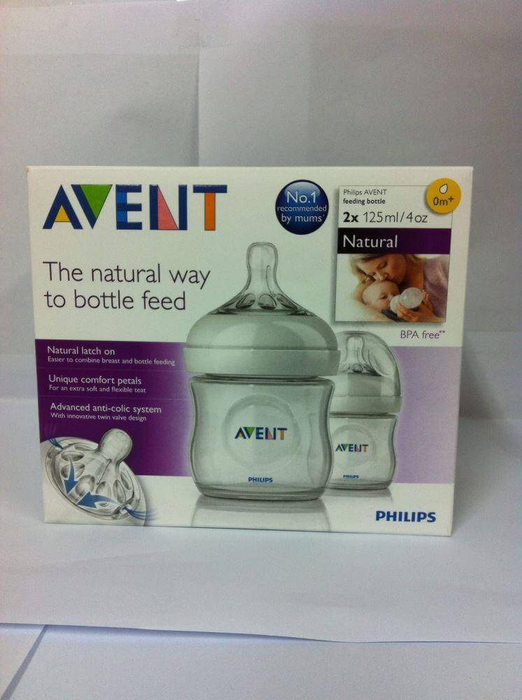 Philips Avent NATURAL Bottles 2 Pack 125 ml avent,baby bottles,bottles,issues