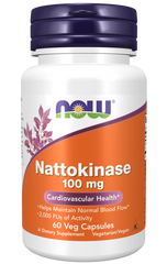 Now Nattokinase 100 mg 60 Veg Capsules cardiovascular,cardiovascular health,Doctor's Best Nattokinase 2,issues,natto,nattokinase,normal blood flow,Now,Now Products,Now suppl,Now supplements,Now Vitamins