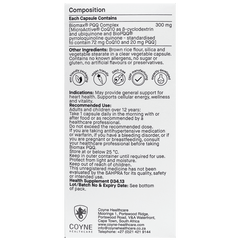 Biomax PQQ with CoQ10 Complex 300mg 30VC Biomax PQQ with CoQ10 Complex,Clinical dose of 20mg of BioPQQ,Clinically proven,cognitive health combination,double CoQ10 levels,google,issues,patented BioPQQ,powerful antioxidants,support cardiovascular a,Supports