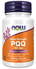 now PQQ Extra Strength 40 mg 50 Veg Capsules alpha lipoic acid,cognitive support,google,issues,mitochondria support,Now,Now Products,Now suppl,Now supplements,Now Vitamins