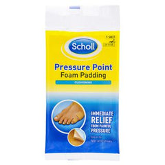 Scholl Pressure Point Foam Padding 1pk Clear gel,designed not to slip in shoe,discreet design,Feet Cushions,Feet Heel Cushions,Fits comfortably,Fits comfortably in Shoes,GelActiv technology,Heel Cushions,issues,No slip in shoe,No-slip technology,not to sl