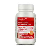 Biostar Heart Care COQ10 + Vitamin D3 Biostar Heart Care COQ10 + Vitamin D3,cell protection,circulatory health,coq10,free radical damage,healthy heart function,issues,migraines,support energy production,supports cardiovascular health,temporary relief of f