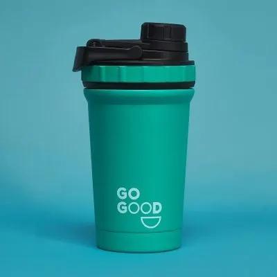 Go Good Teal Stainless Protein Shaker