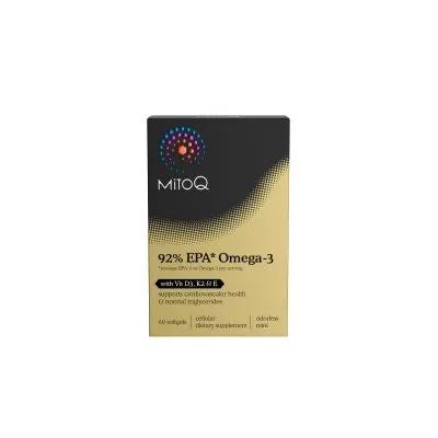 MitoQ | 92% EPA Omega-3 | Supports Cardiovascular Health | Omega-3 Softgel Supplement (60 Softgels)